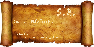 Solcz Mónika névjegykártya