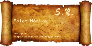 Solcz Mónika névjegykártya